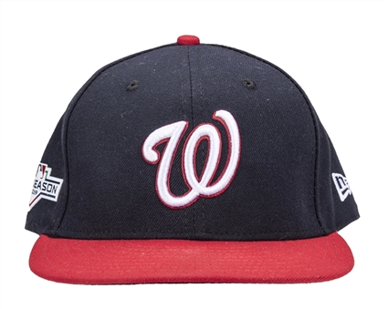 2019 Juan Soto Game Used Washington Nationals Hat Worn for Games 3 & 4 of the NLCS Against St. Louis Cardinals (MLB Authentication)
